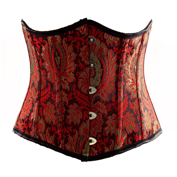 SiaLinda: Unterbrust Korsett Toinette, rot schwarz gold, Premiumkollektion, sexy - SiaLinda.com